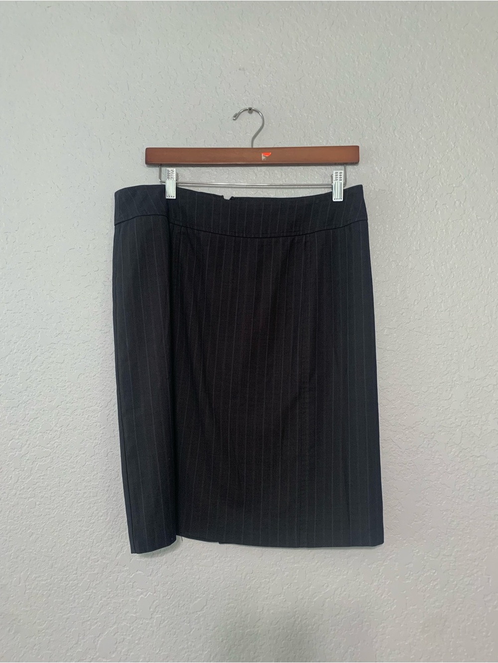 New York & Company Black Pinstripe Pencil Skirt